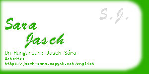 sara jasch business card